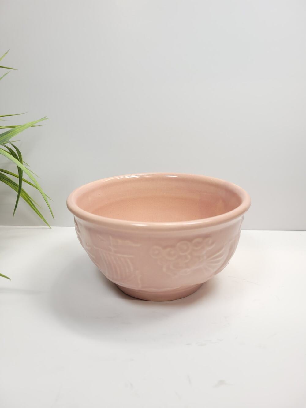 Vintage Pink Zephyrus Viking Wind God Bowl Blue Mixing, Robinson Ransbottom